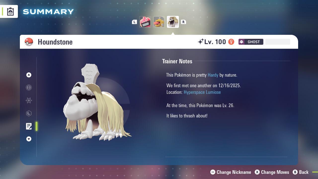 Shiny Houndstone Pokemon Legends ZA Mega Dimension DLC 6IV Competitive Battle - Pokémon Legends: Z-A digital Pokémon trade