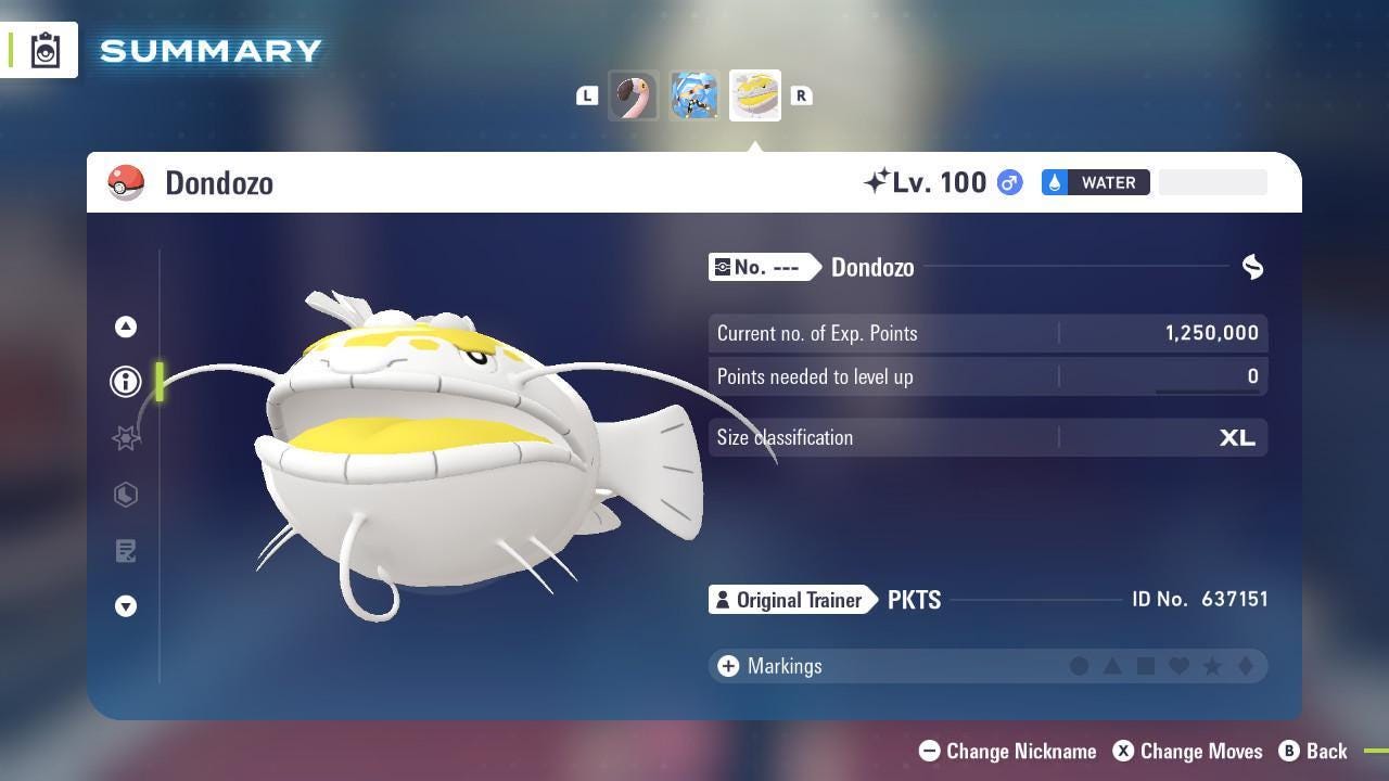 Shiny Dondozo Pokemon Legends ZA Mega Dimension DLC 6IV Competitive Battle Ready - Pokémon Legends: Z-A digital Pokémon trade