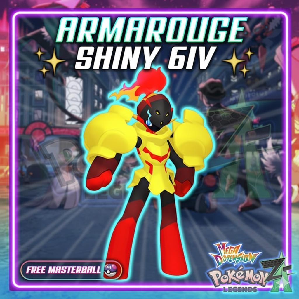 Shiny Armarouge Pokemon Legends ZA Mega Dimension DLC 6IV Competitive Battle Ready - Pokémon Legends: Z-A digital Pokémon
