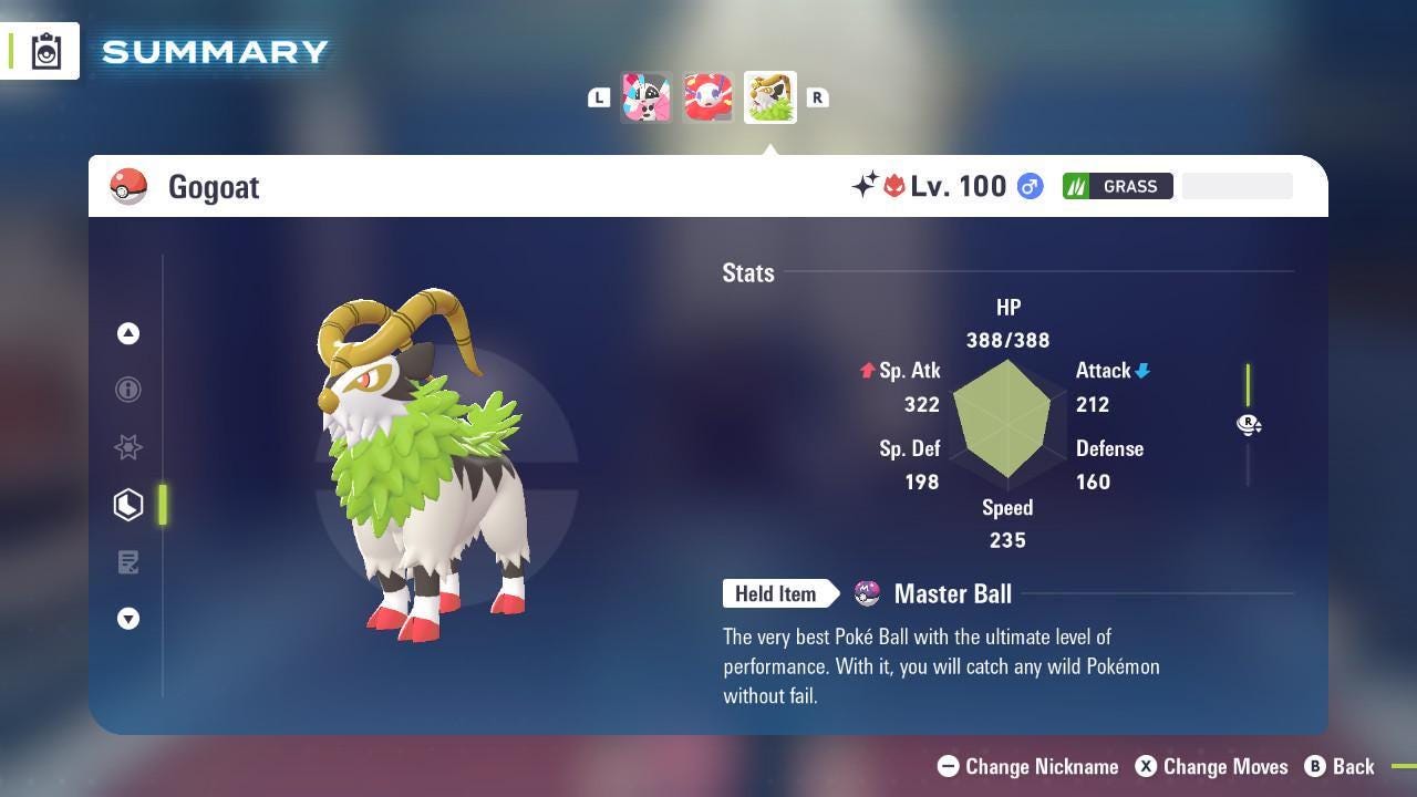 Shiny Alpha Gogoat Pokémon Legends ZA 6IV Competitive Battle Ready - Pokémon Legends: Z-A digital Pokémon trade by