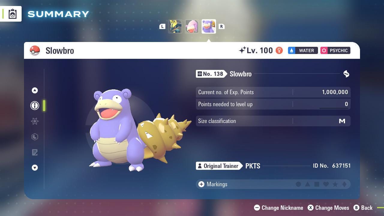 Shiny SLOWBRO Pokémon Legends ZA 6IV Competitive Battle Ready - Pokémon Legends: Z-A digital Pokémon trade image 2