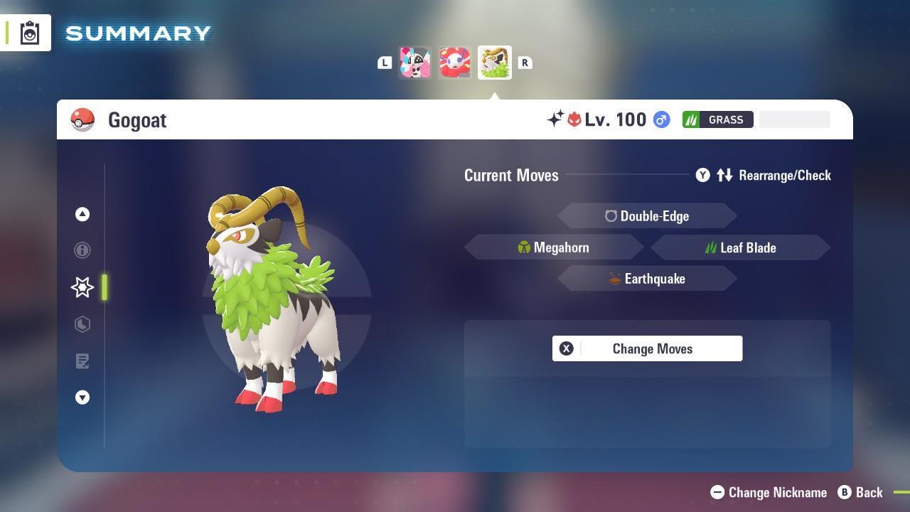 Shiny Alpha Gogoat Pokémon Legends ZA 6IV Competitive Battle Ready - Pokémon Legends: Z-A digital Pokémon trade image 3