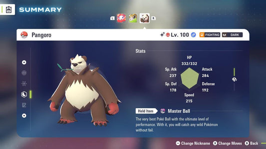 Shiny Alpha Pangoro Pokémon Legends ZA 6IV Competitive Battle Ready - Pokémon Legends: Z-A digital Pokémon trade by
