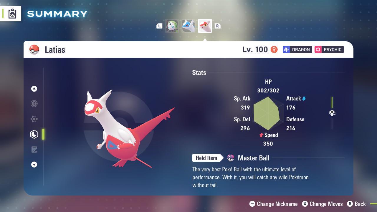 Non Shiny 6IV Latias Pokemon Legends Za Mega Dimension DLC 6IV Competitive Battle - Pokémon Legends: Z-A digital Pokémon