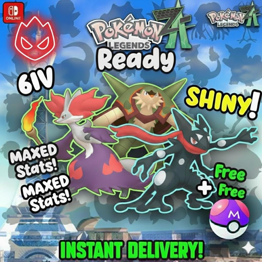 Pokemon Za ALPHA Final Starter Pack KALOS Shiny 6IV Pokémon Legends ZA 6IV - Pokémon Legends: Z-A digital Pokémon trade by