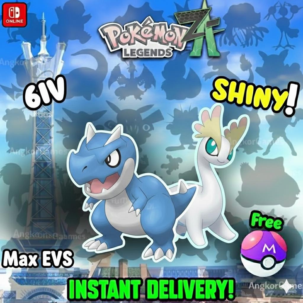 Pokemon Za FOSSIL Pack KALOS Shiny 6IV Pokémon Legends ZA 6IV Competitive Battle Ready Any Held Item Mega Evolution Pokedex