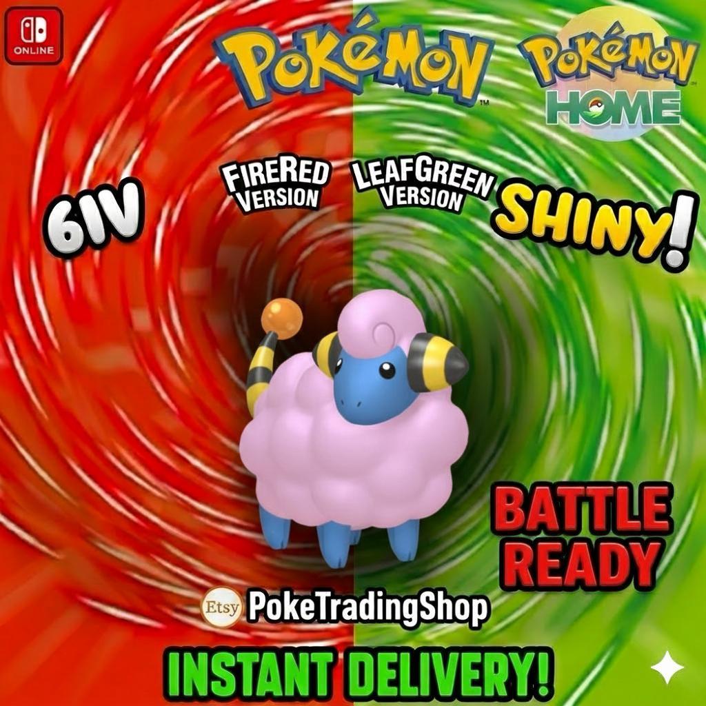 SHINY MAREEP Pokémon FireRed LeafGreen 6IV Competitive Battle Ready - Pokémon HOME digital Pokémon trade by PokeTradingShop