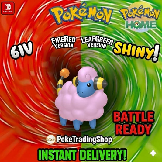SHINY MAREEP Pokémon FireRed LeafGreen 6IV Competitive Battle Ready - Pokémon HOME digital Pokémon trade by PokeTradingShop