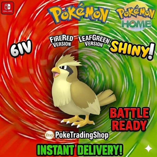 SHINY PIDGEY Pokémon FireRed LeafGreen 6IV Competitive Battle Ready - Pokémon HOME digital Pokémon trade by PokeTradingShop