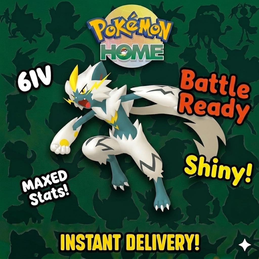 Shiny ZERAORA Pokémon HOME 6IV Competitive Battle Ready - Pokémon Scarlet & Violet digital Pokémon trade by PokeTradingShop