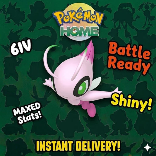 Shiny CELEBI Pokémon HOME 6IV Competitive Battle Ready - Pokémon HOME digital Pokémon trade by PokeTradingShop