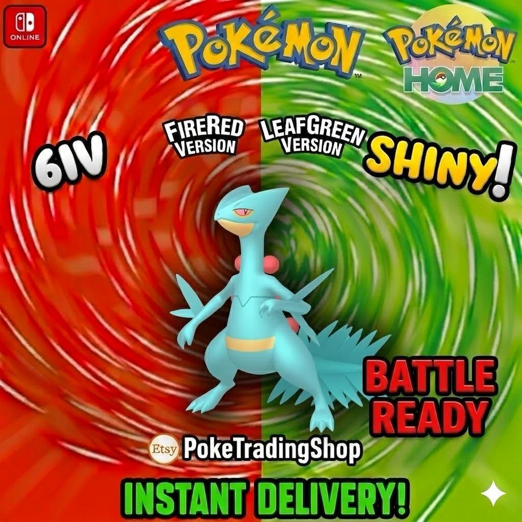 SHINY SCEPTILE Pokémon FireRed LeafGreen 6IV Competitive Battle Ready - Pokémon HOME digital Pokémon trade by PokeTradingShop