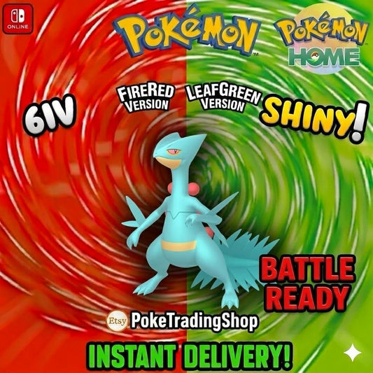 SHINY SCEPTILE Pokémon FireRed LeafGreen 6IV Competitive Battle Ready - Pokémon HOME digital Pokémon trade by PokeTradingShop