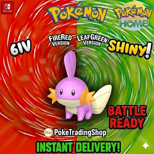 SHINY MUDKIP Pokémon FireRed LeafGreen 6IV Competitive Battle Ready