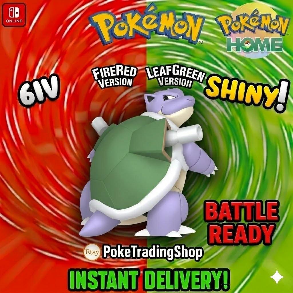 SHINY BLASTOISE Pokémon FireRed LeafGreen 6IV Competitive Battle Ready - Pokémon HOME digital Pokémon trade by