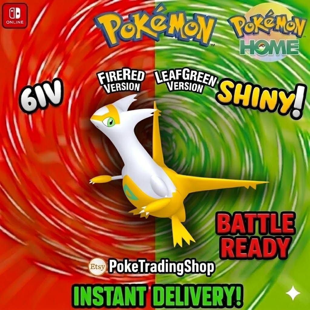 SHINY LATIAS Pokémon FireRed LeafGreen 6IV Competitive Battle Ready - Pokémon HOME digital Pokémon trade by PokeTradingShop