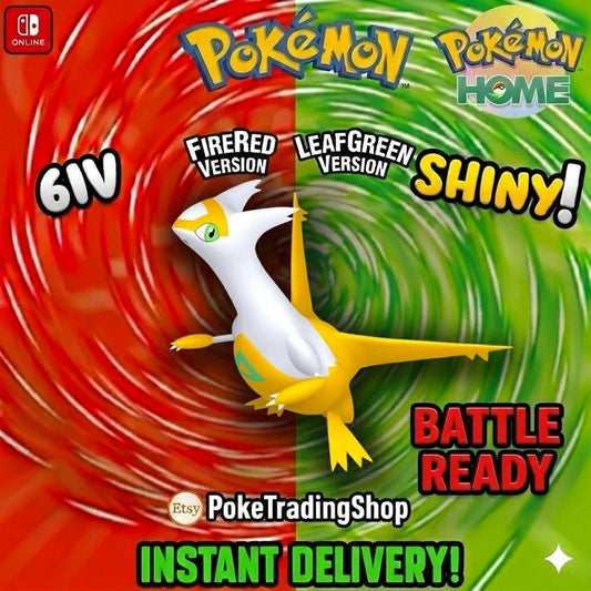 SHINY LATIAS Pokémon FireRed LeafGreen 6IV Competitive Battle Ready - Pokémon HOME digital Pokémon trade by PokeTradingShop
