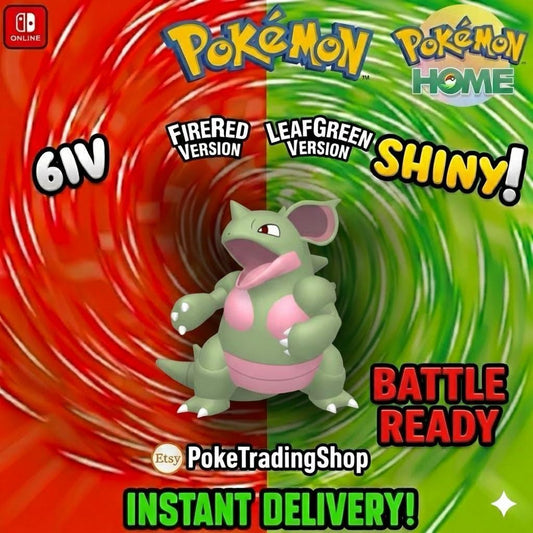 SHINY NIDOQUEEN Pokémon FireRed LeafGreen 6IV Competitive Battle Ready - Pokémon HOME digital Pokémon trade by