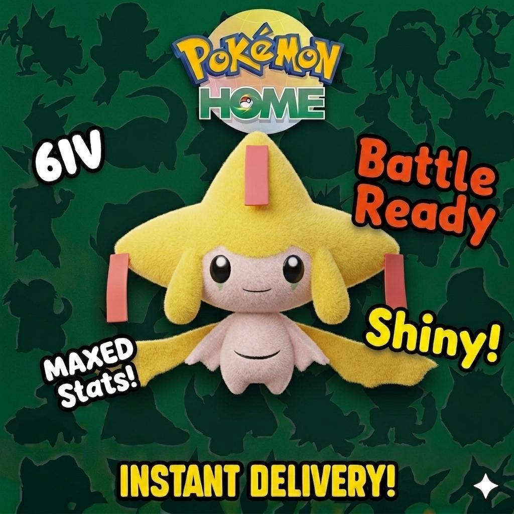 Shiny JIRACHI Pokémon HOME 6IV Competitive Battle Ready - Pokémon Scarlet & Violet digital Pokémon trade by PokeTradingShop
