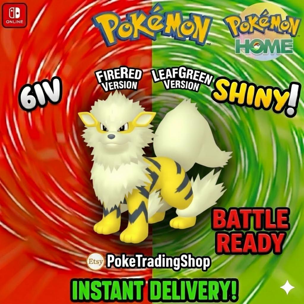 SHINY ARCANINE Pokémon FireRed LeafGreen 6IV Competitive Battle Ready
