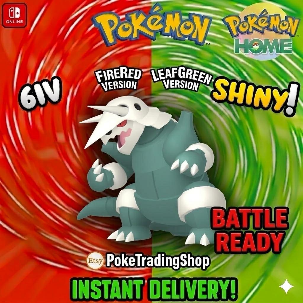 SHINY AGGRON Pokémon FireRed LeafGreen 6IV Competitive Battle Ready - Pokémon HOME digital Pokémon trade by PokeTradingShop