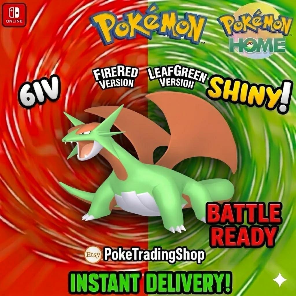 SHINY SALAMENCE Pokémon FireRed LeafGreen 6IV Competitive Battle Ready - Pokémon HOME digital Pokémon trade by