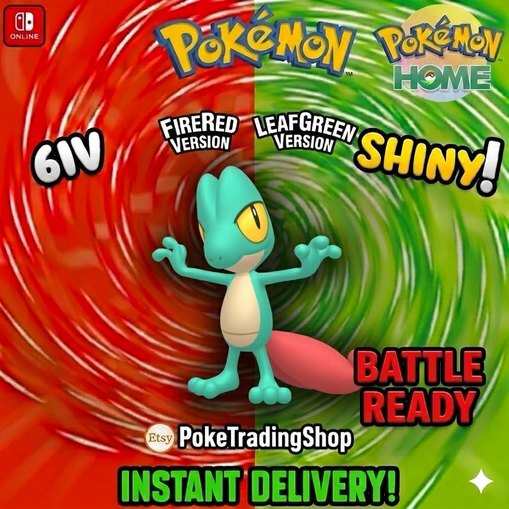 SHINY TREECKO Pokémon FireRed LeafGreen 6IV Competitive Battle Ready - Pokémon HOME digital Pokémon trade by PokeTradingShop