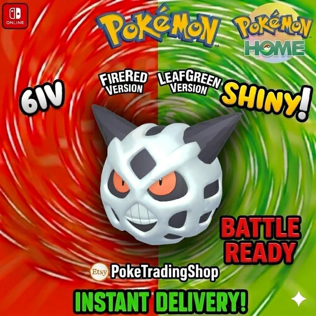 SHINY GLALIE Pokémon FireRed LeafGreen 6IV Competitive Battle Ready - Pokémon HOME digital Pokémon trade by PokeTradingShop