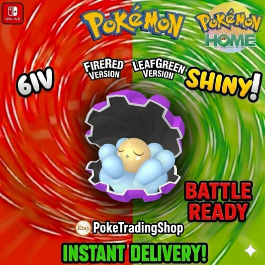 SHINY CLAMPERL Pokémon FireRed LeafGreen 6IV Competitive Battle Ready - Pokémon HOME digital Pokémon trade by PokeTradingShop