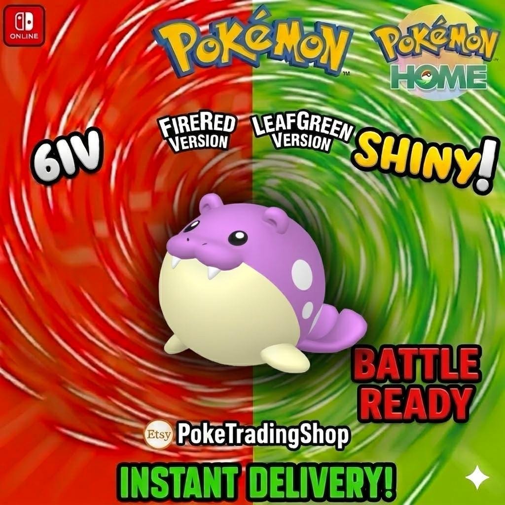 SHINY SPHEAL Pokémon FireRed LeafGreen 6IV Competitive Battle Ready - Pokémon HOME digital Pokémon trade by PokeTradingShop