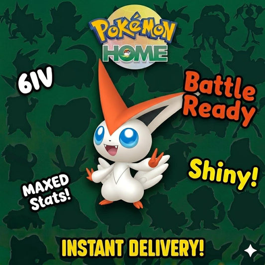 Shiny VICTINI Pokémon HOME 6IV Competitive Battle Ready - Pokémon Scarlet & Violet digital Pokémon trade by PokeTradingShop