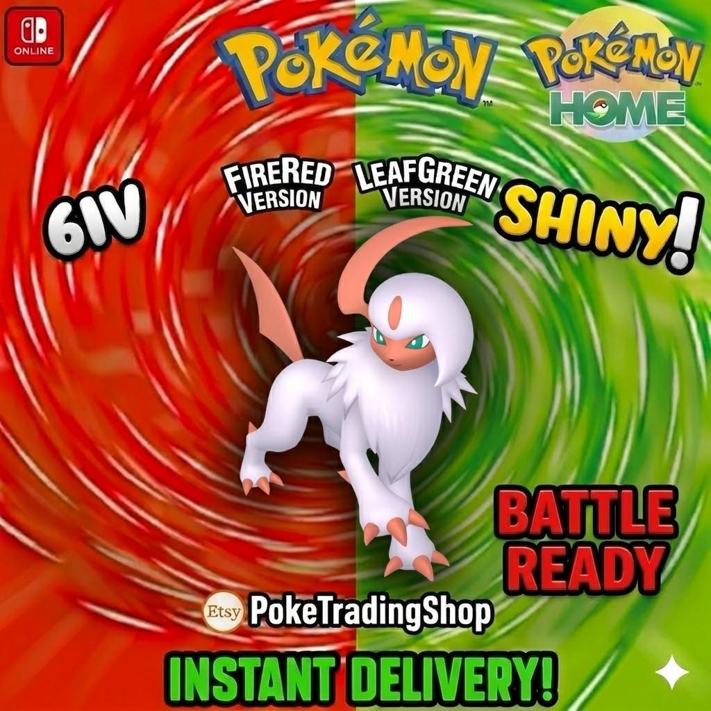 SHINY ABSOL Pokémon FireRed LeafGreen 6IV Competitive Battle Ready - Pokémon HOME digital Pokémon trade by PokeTradingShop