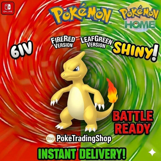 SHINY CHARMELEON Pokémon FireRed LeafGreen 6IV Competitive Battle Ready - Pokémon HOME digital Pokémon trade by