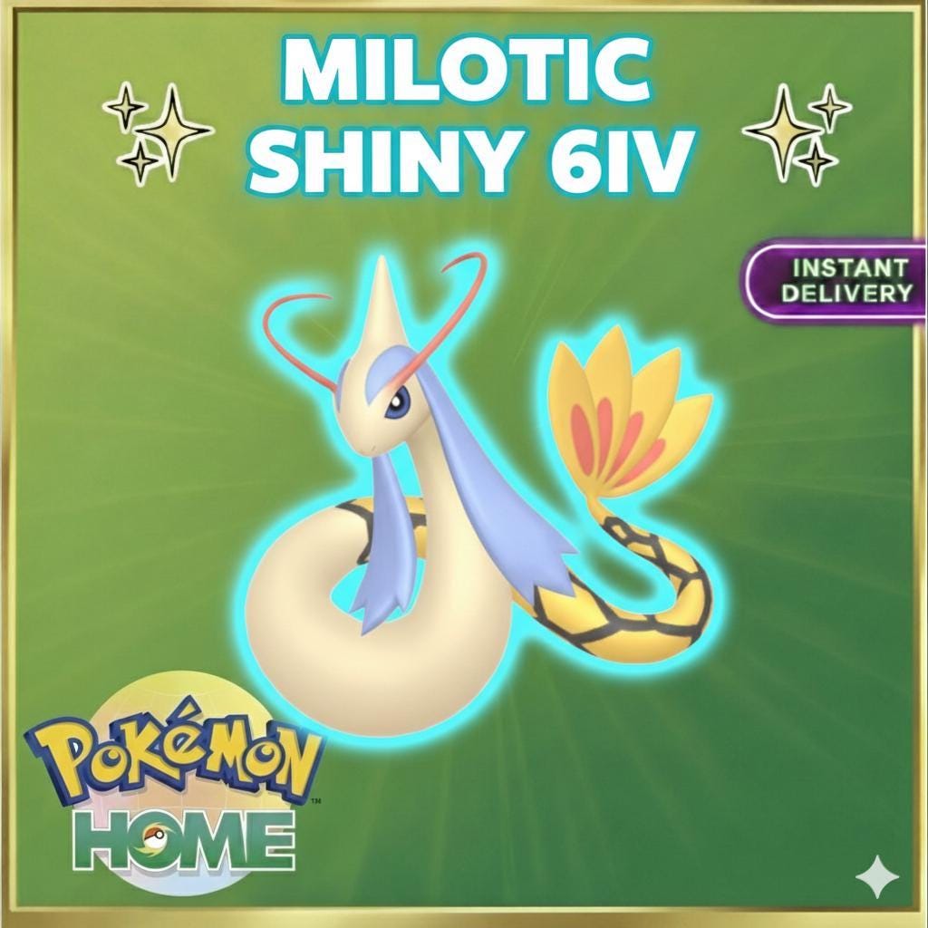 Pokemon HOME Shiny 6IV Milotic Custom Ot Event Sv Trade FAST DELIVERY Ready - Pokémon Legends: Z-A digital Pokémon trade by