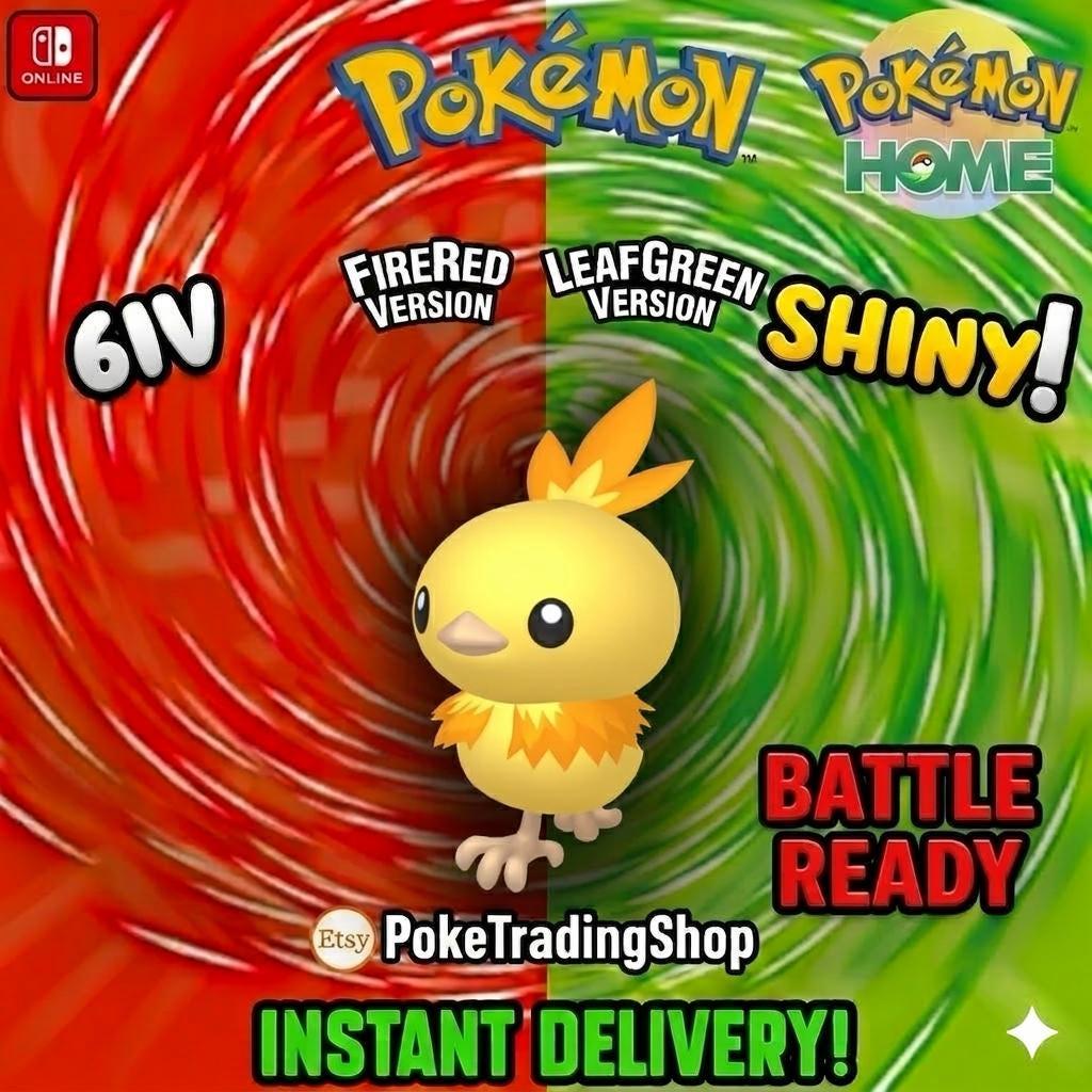 SHINY TORCHIC Pokémon FireRed LeafGreen 6IV Competitive Battle Ready - Pokémon HOME digital Pokémon trade by PokeTradingShop