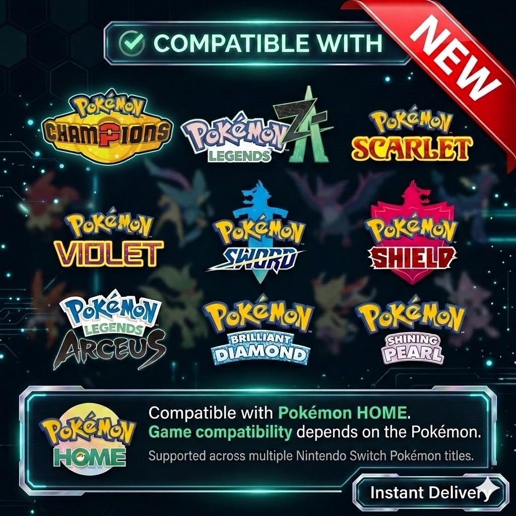 Shiny Garchomp Pokémon HOME 6IV Competitive Battle Ready