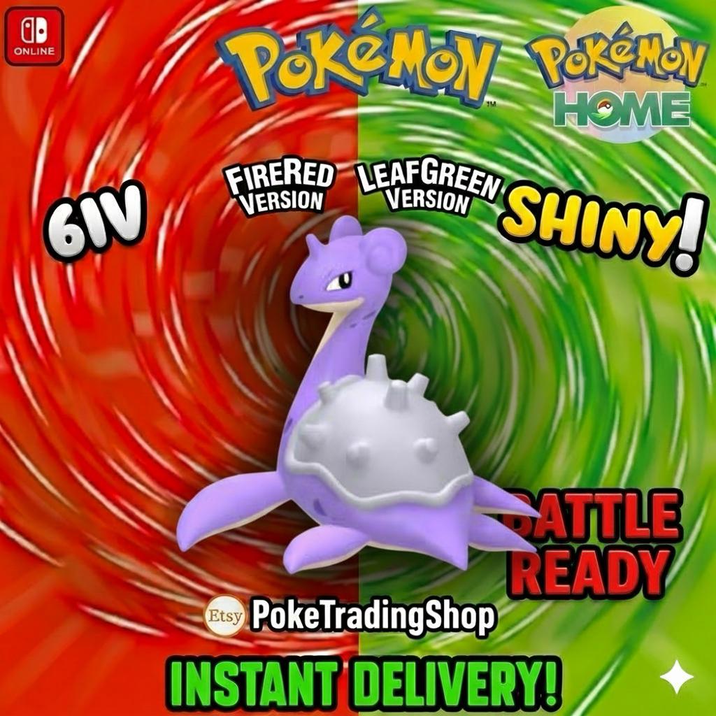 SHINY LAPRAS Pokémon FireRed LeafGreen 6IV Competitive Battle Ready - Pokémon HOME digital Pokémon trade by PokeTradingShop