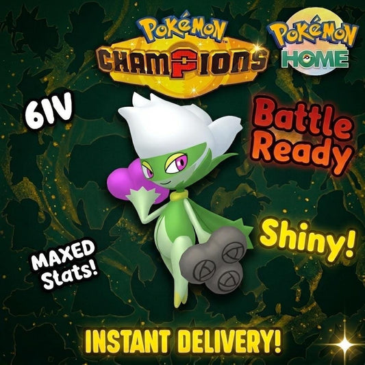 Shiny Roserade Pokémon Champions 6IV Competitive Battle Ready - Pokémon HOME digital Pokémon trade by PokeTradingShop
