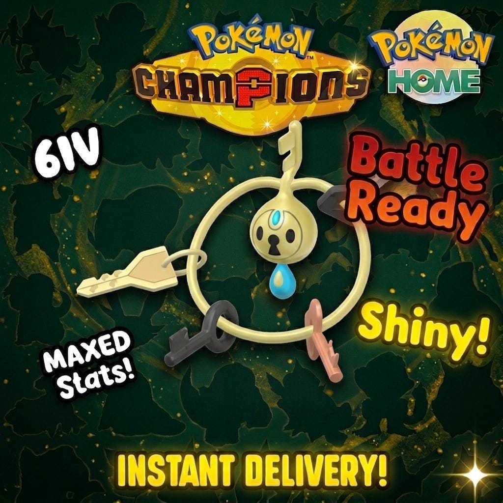 Shiny Klefki Pokémon Champions 6IV Competitive Battle Ready - Pokémon HOME digital Pokémon trade by PokeTradingShop