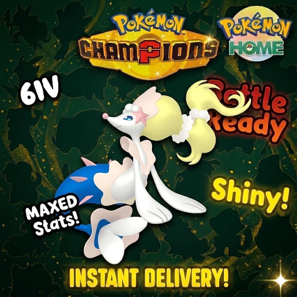 Shiny Primarina Pokémon Champions 6IV Competitive Battle Ready - Pokémon HOME digital Pokémon trade by PokeTradingShop