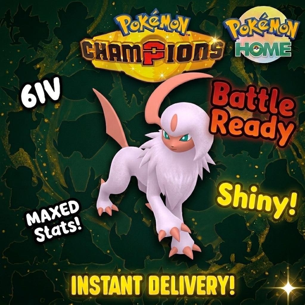 Shiny Absol Pokémon Champions 6IV Competitive Battle Ready - Pokémon HOME digital Pokémon trade by PokeTradingShop