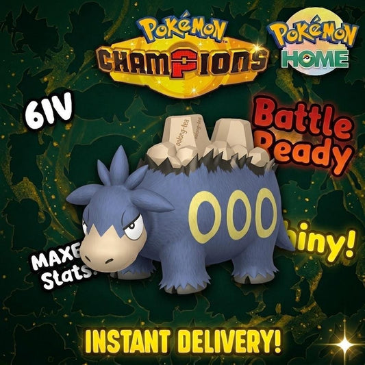 Shiny Camerupt Pokémon Champions 6IV Competitive Battle Ready - Pokémon HOME digital Pokémon trade by PokeTradingShop