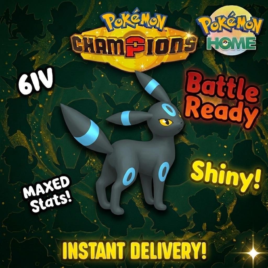 Shiny Umbreon Pokémon Champions 6IV Competitive Battle Ready - Pokémon HOME digital Pokémon trade by PokeTradingShop