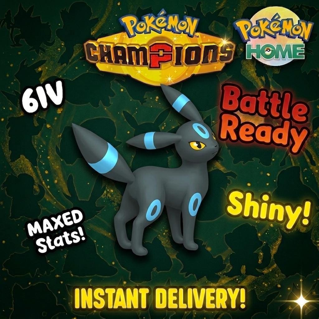 Shiny Umbreon Pokémon Champions 6IV Competitive Battle Ready
