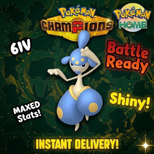 Shiny Medicham Pokémon Champions 6IV Competitive Battle Ready - Pokémon HOME digital Pokémon trade by PokeTradingShop