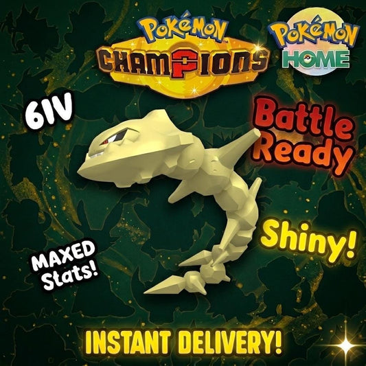 Shiny Steelix Pokémon Champions 6IV Competitive Battle Ready - Pokémon HOME digital Pokémon trade by PokeTradingShop