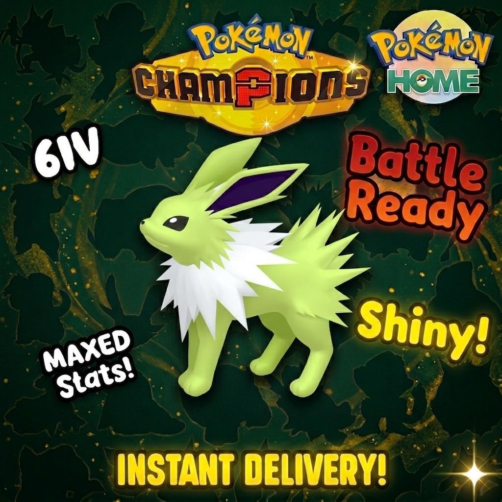 Shiny Jolteon Pokémon Champions 6IV Competitive Battle Ready - Pokémon HOME digital Pokémon trade by PokeTradingShop