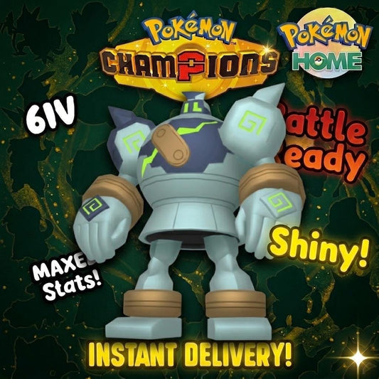 Shiny Golurk Pokémon Champions 6IV Competitive Battle Ready - Pokémon HOME digital Pokémon trade by PokeTradingShop