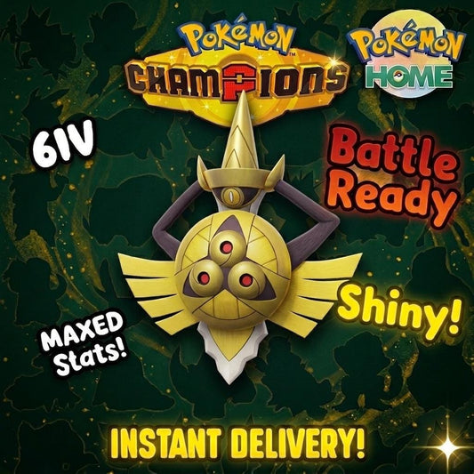 Shiny Aegislash Pokémon Champions 6IV Competitive Battle Ready - Pokémon HOME digital Pokémon trade by PokeTradingShop