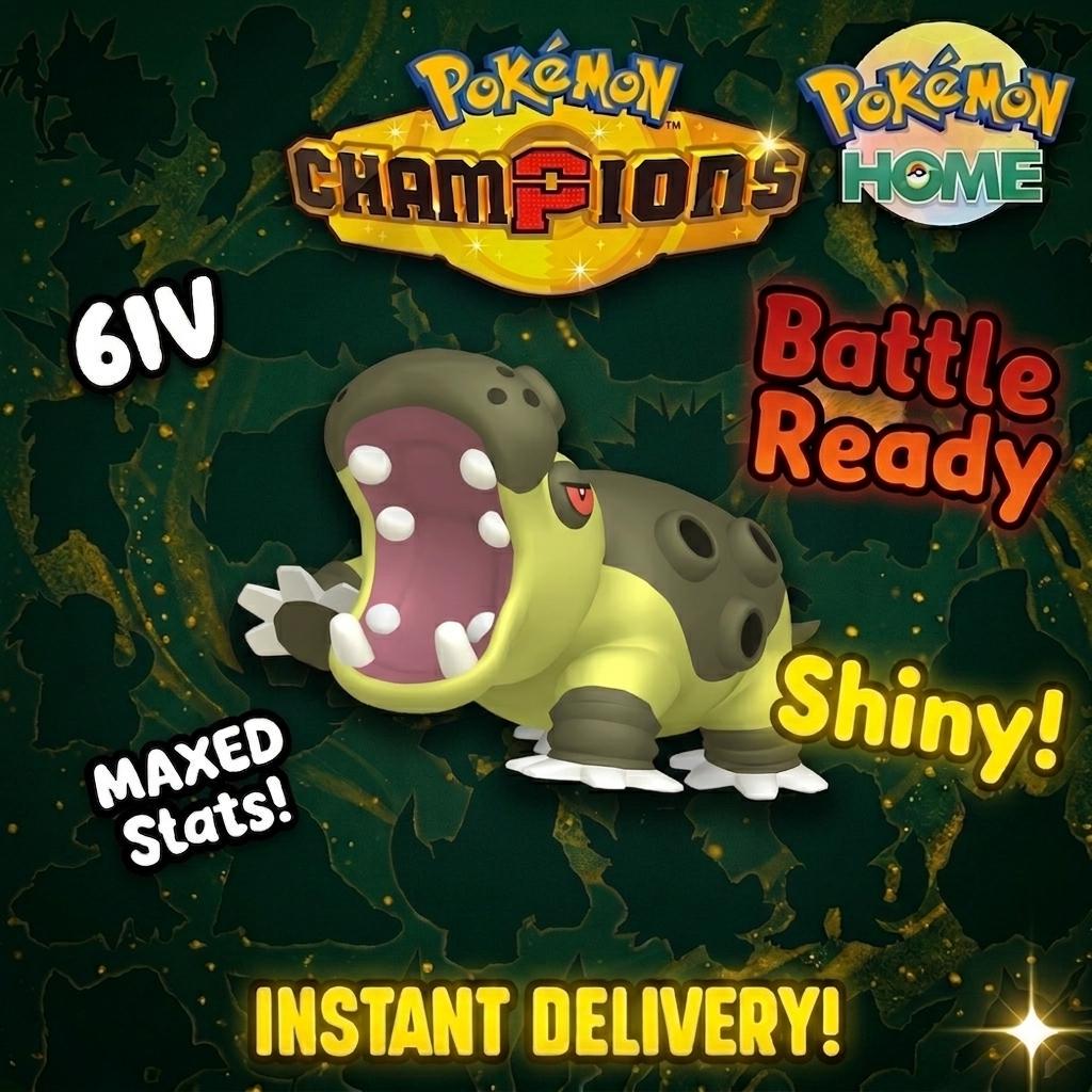 Shiny Hippowdon Pokémon Champions 6IV Competitive Battle Ready - Pokémon HOME digital Pokémon trade by PokeTradingShop